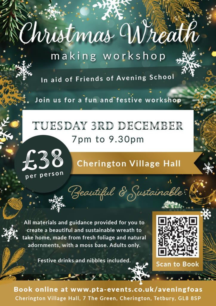 Foas christmas wreath workshop poster