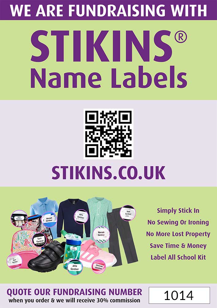 Stikins school fundraising poster